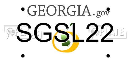SGSL22 Georgia License Plate