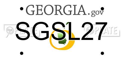 SGSL27 Georgia License Plate