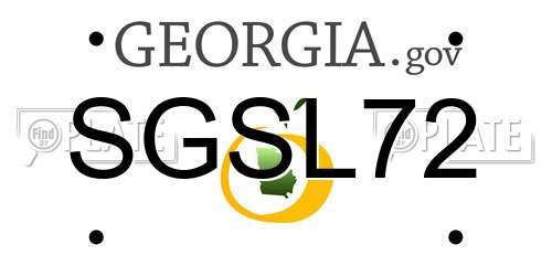 SGSL72 Georgia License Plate