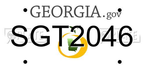 SGT2046 Georgia License Plate