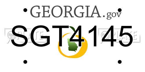 SGT4145 Georgia License Plate