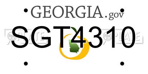 SGT4310 Georgia License Plate