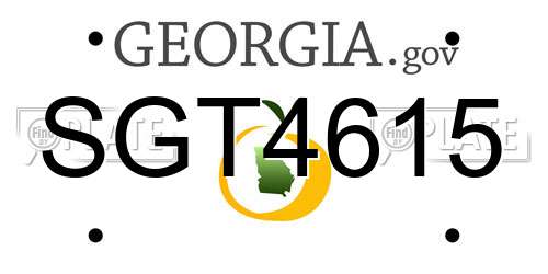 SGT4615 Georgia License Plate