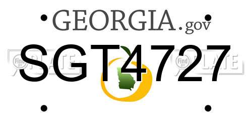 SGT4727 Georgia License Plate
