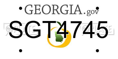 SGT4745 Georgia License Plate