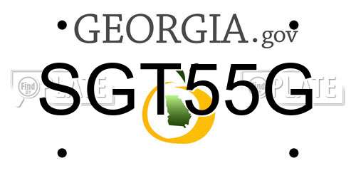 SGT55G Georgia License Plate