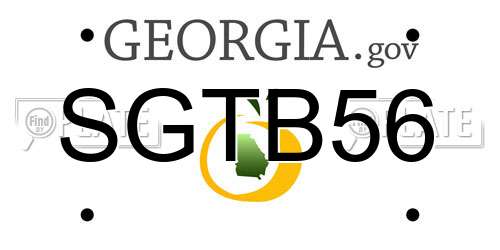 SGTB56 Georgia License Plate