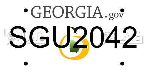 SGU2042 Georgia License Plate