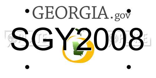 SGY2008 Georgia License Plate