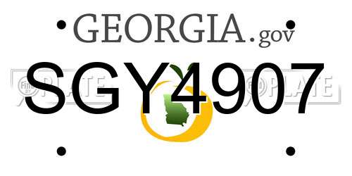 SGY4907 Georgia License Plate