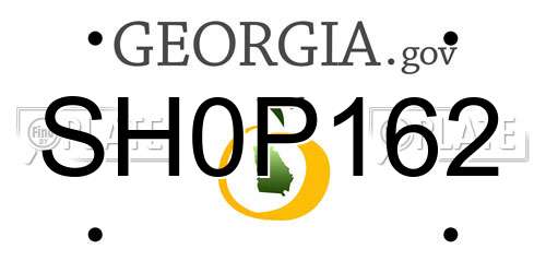 SH0P162 Georgia License Plate