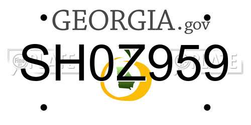 SH0Z959 Georgia License Plate