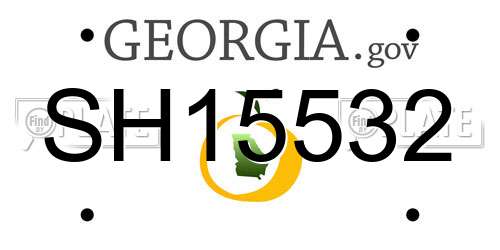 SH15532 Georgia License Plate