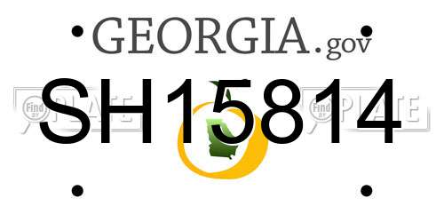 SH15814 Georgia License Plate