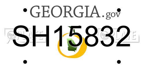 SH15832 Georgia License Plate