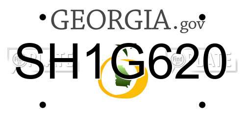 SH1G620 Georgia License Plate
