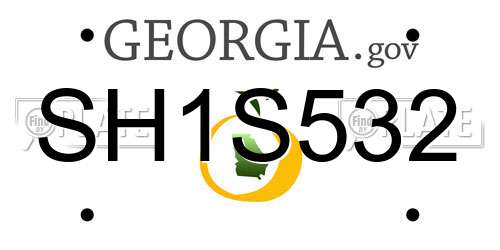 SH1S532 Georgia License Plate