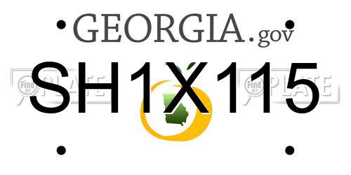 SH1X115 Georgia License Plate