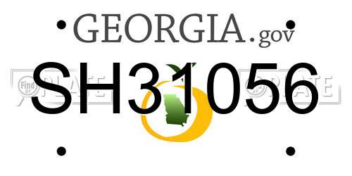 SH31056 Georgia License Plate