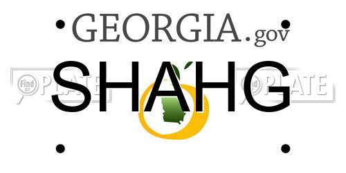SHAHG Georgia License Plate