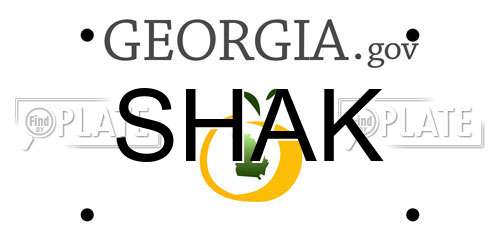 SHAK Georgia License Plate