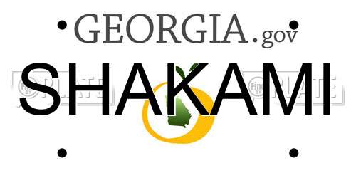 SHAKAMI Georgia License Plate