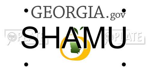 SHAMU Georgia License Plate