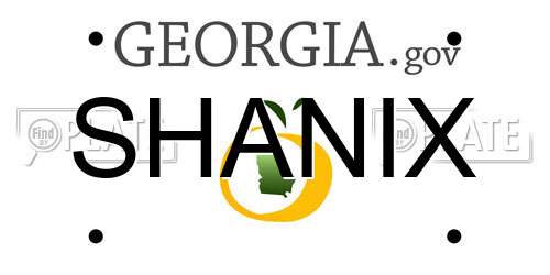 SHANIX Georgia License Plate