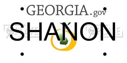 SHANON Georgia License Plate
