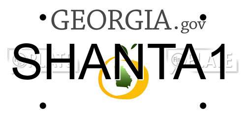SHANTA1 Georgia License Plate