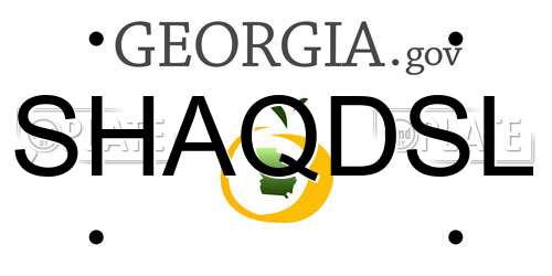 SHAQDSL Georgia License Plate