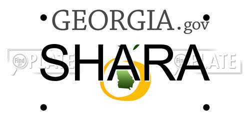 SHARA Georgia License Plate