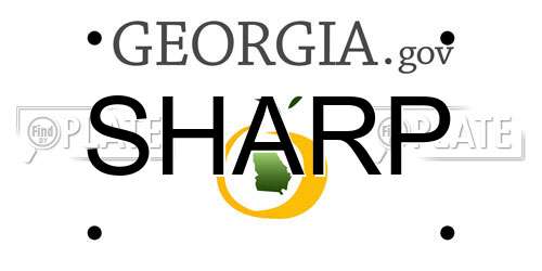 SHARP Georgia License Plate