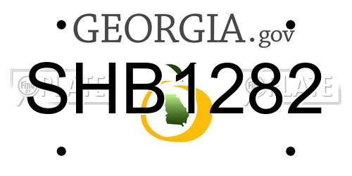 SHB1282 Georgia License Plate