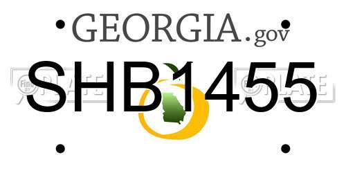 SHB1455 Georgia License Plate