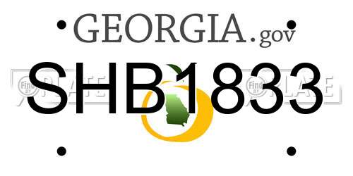 SHB1833 Georgia License Plate