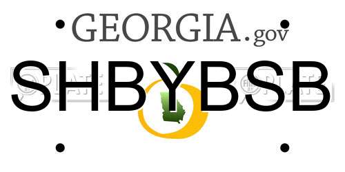 SHBYBSB Georgia License Plate