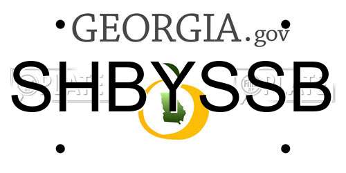 SHBYSSB Georgia License Plate
