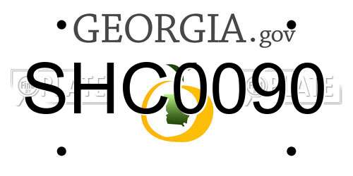 SHC0090 Georgia License Plate