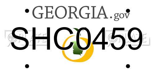 SHC0459 Georgia License Plate