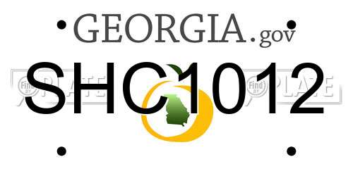 SHC1012 Georgia License Plate