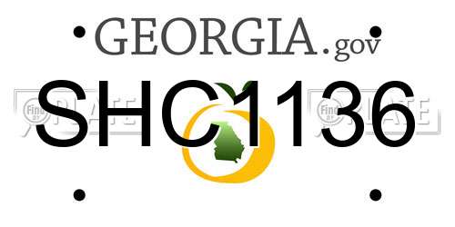 SHC1136 Georgia License Plate
