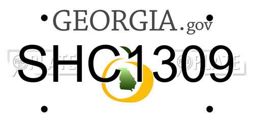 SHC1309 Georgia License Plate