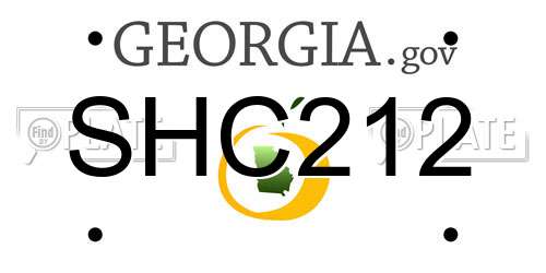 SHC212 Georgia License Plate