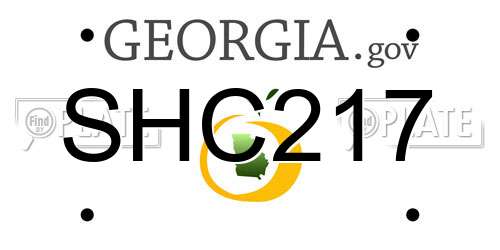 SHC217 Georgia License Plate