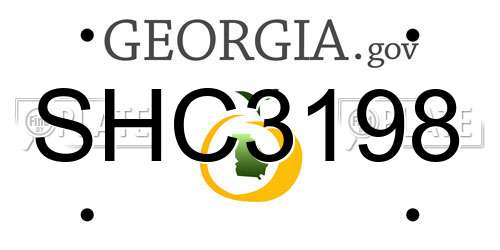 SHC3198 Georgia License Plate