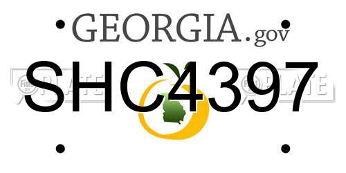 SHC4397 Georgia License Plate