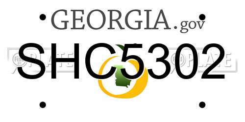 SHC5302 Georgia License Plate