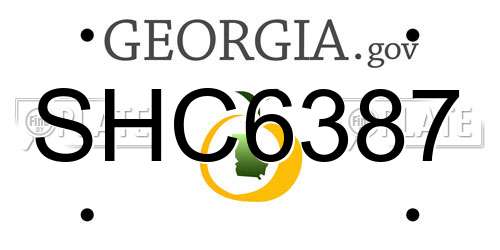SHC6387 Georgia License Plate