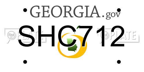 SHC712 Georgia License Plate